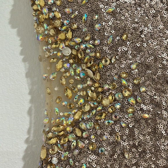 Bronze gold sparkly gown - Picture 7 of 11